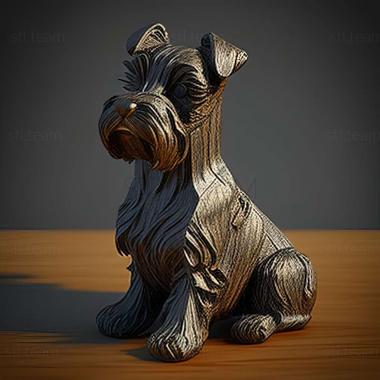 3D model Zwergschnauzer dog (STL)